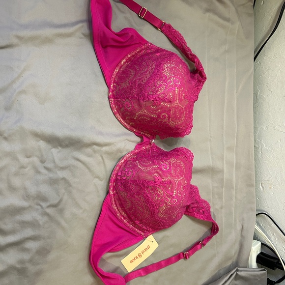 ThirdLove Women's Pink Lace Contour Plunge Bra size 40D